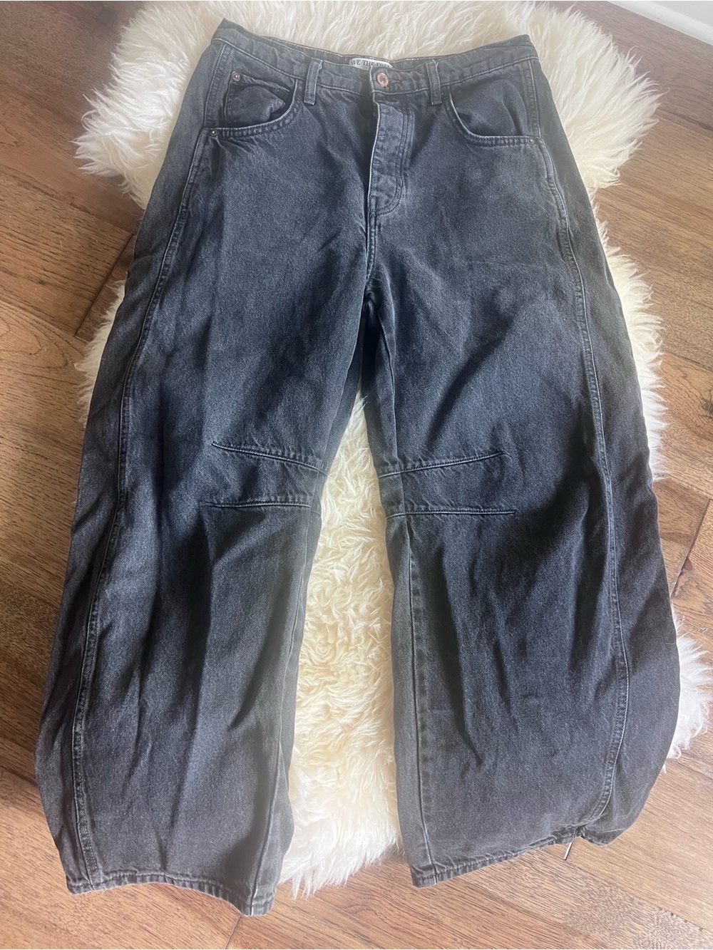 We The Free Good Luck Mid-Rise Barrel Jeans